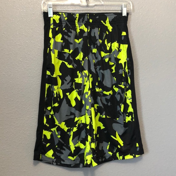 Nike shorts Boys XL abstract neon athletic basketball dri-fit pull on long punk - Picture 1 of 9